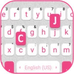 Logo of Pink White Chat Keyboard Theme android Application 