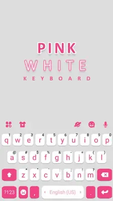 Pink White Chat Keyboard Theme android App screenshot 0