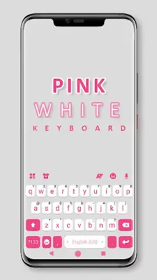 Pink White Chat Keyboard Theme android App screenshot 4